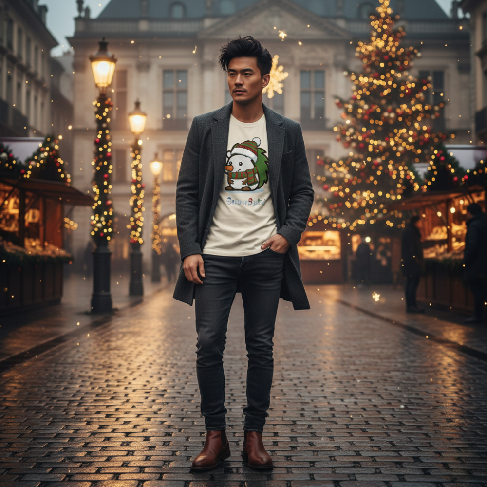 Spin | Unisex Bio-Langarmshirt - Christmas Collection SnowSpin