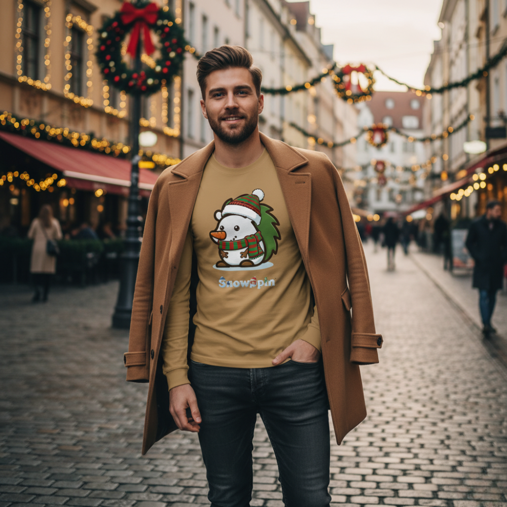 Spin | Unisex Bio-Langarmshirt - Christmas Collection SnowSpin