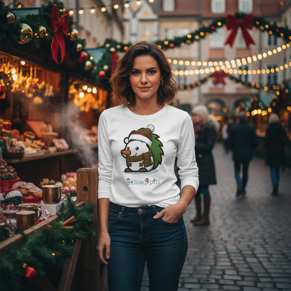 Spin | Unisex Bio-Langarmshirt - Christmas Collection SnowSpin
