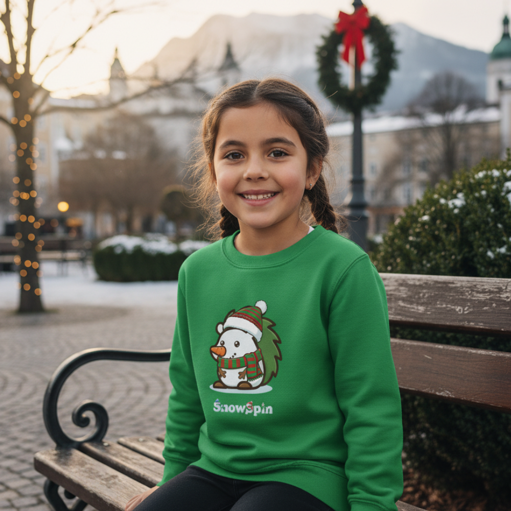 Spin | Kinder recycled Weihnachtspullover - Nachhaltig Christmas Collection SnowSpin