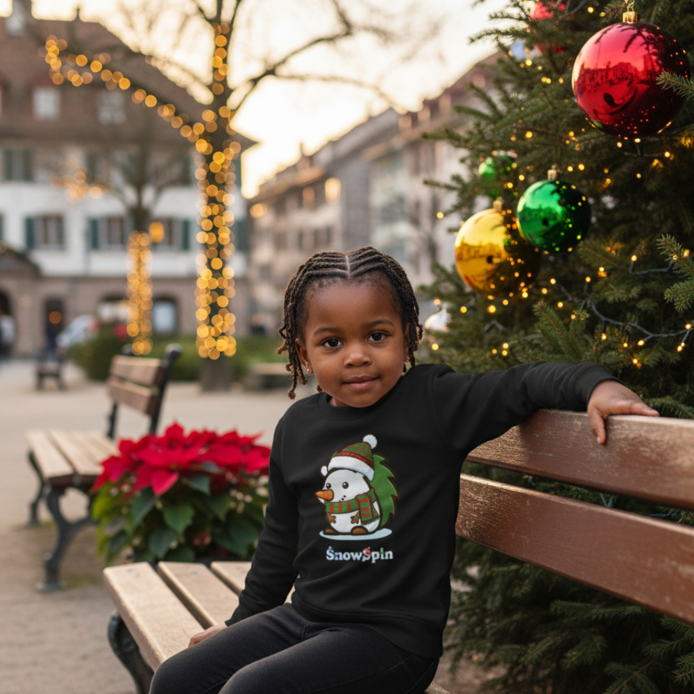 Spin | Kinder recycled Weihnachtspullover - Nachhaltig Christmas Collection SnowSpin