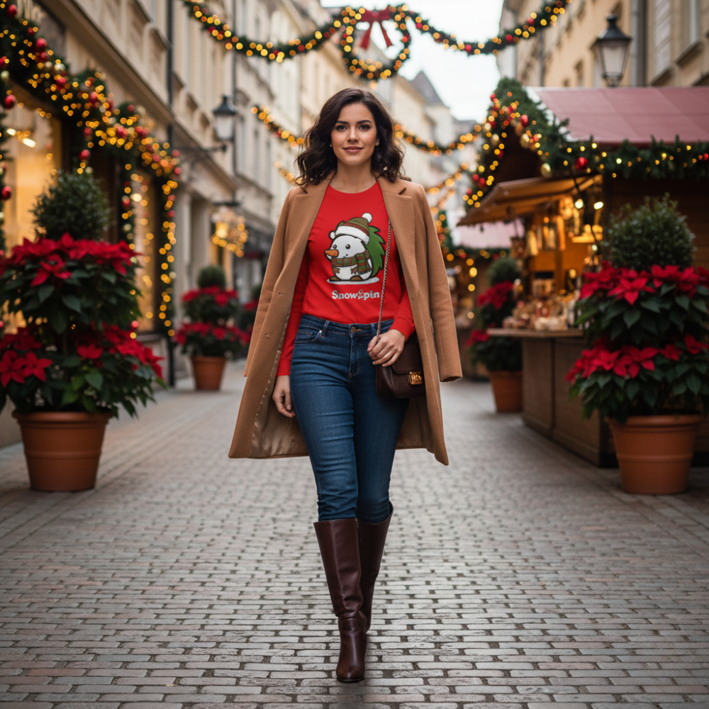 Spin | Unisex Bio-Langarmshirt - Christmas Collection SnowSpin