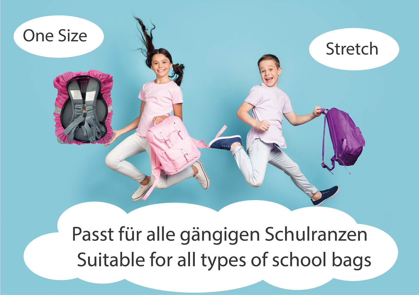 Heckbo | Kinder Farbwechsel Ranzenschutz - Einhorn