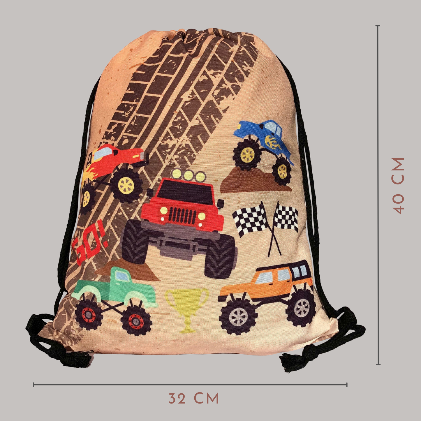 Heckbo | Kinder Turnbeutel - Monster Truck