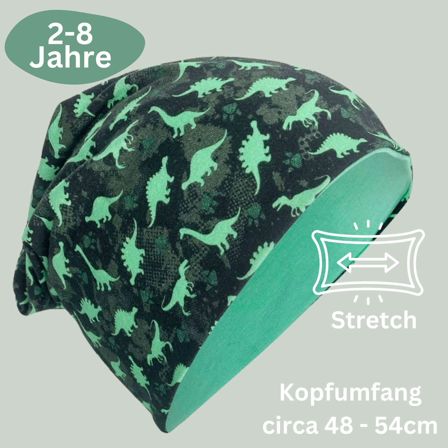 Heckbo | Kinder Beanie Mütze & Loop Set - Dinosaurier