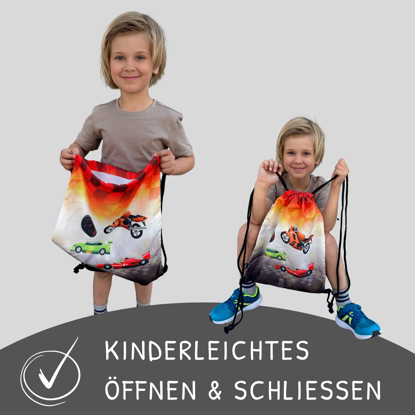 Heckbo | Kinder Turnbeutel - Racing