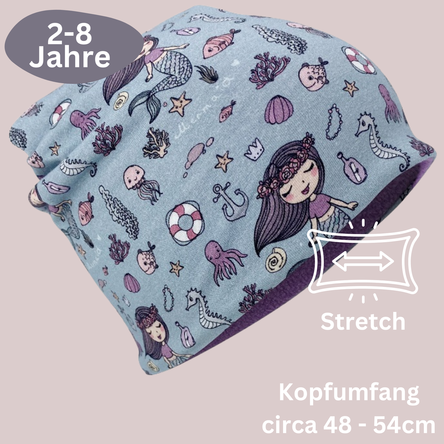 Heckbo | Kinder Beanie Mütze & Loop - Meerjungfrau