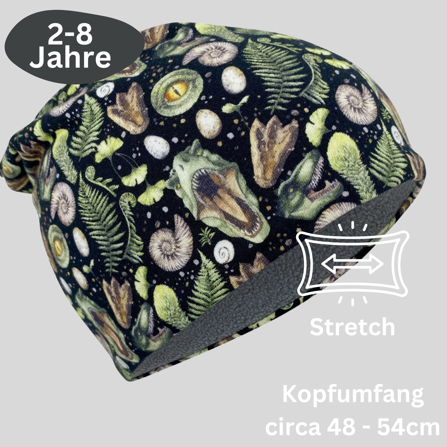Heckbo | Kinder Beanie Mütze & Loop Set - T-Rex