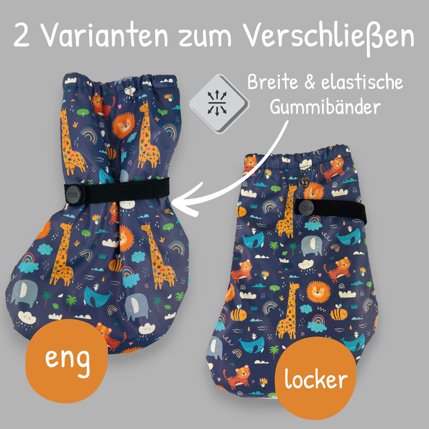 Heckbo | Füßlinge mit Vlies-Futter - Dschungel