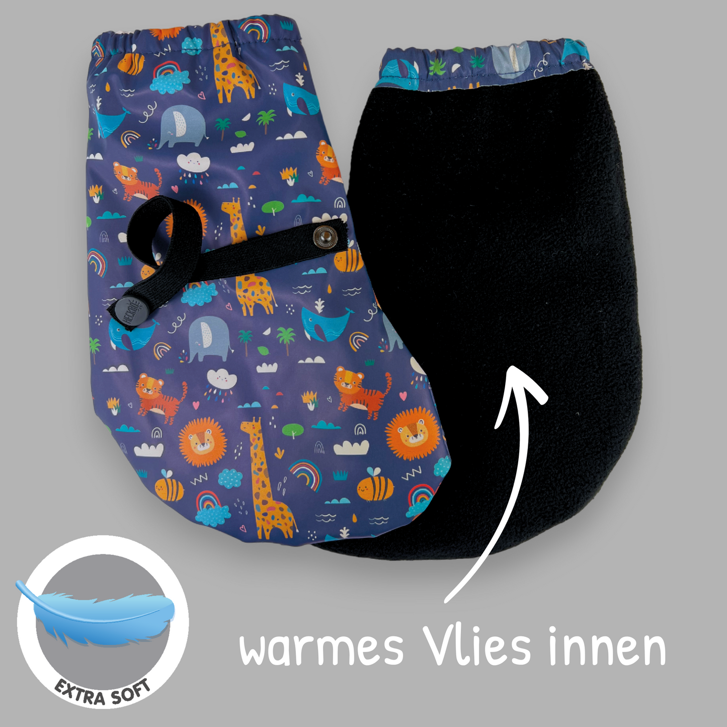 Heckbo | Füßlinge mit Vlies-Futter - Dschungel
