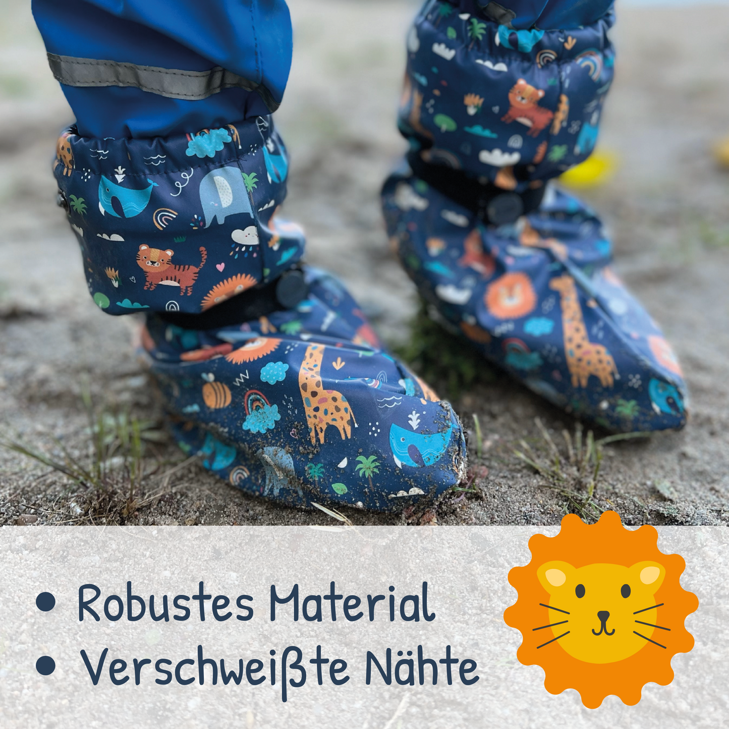 Heckbo | Füßlinge mit Vlies-Futter - Dschungel