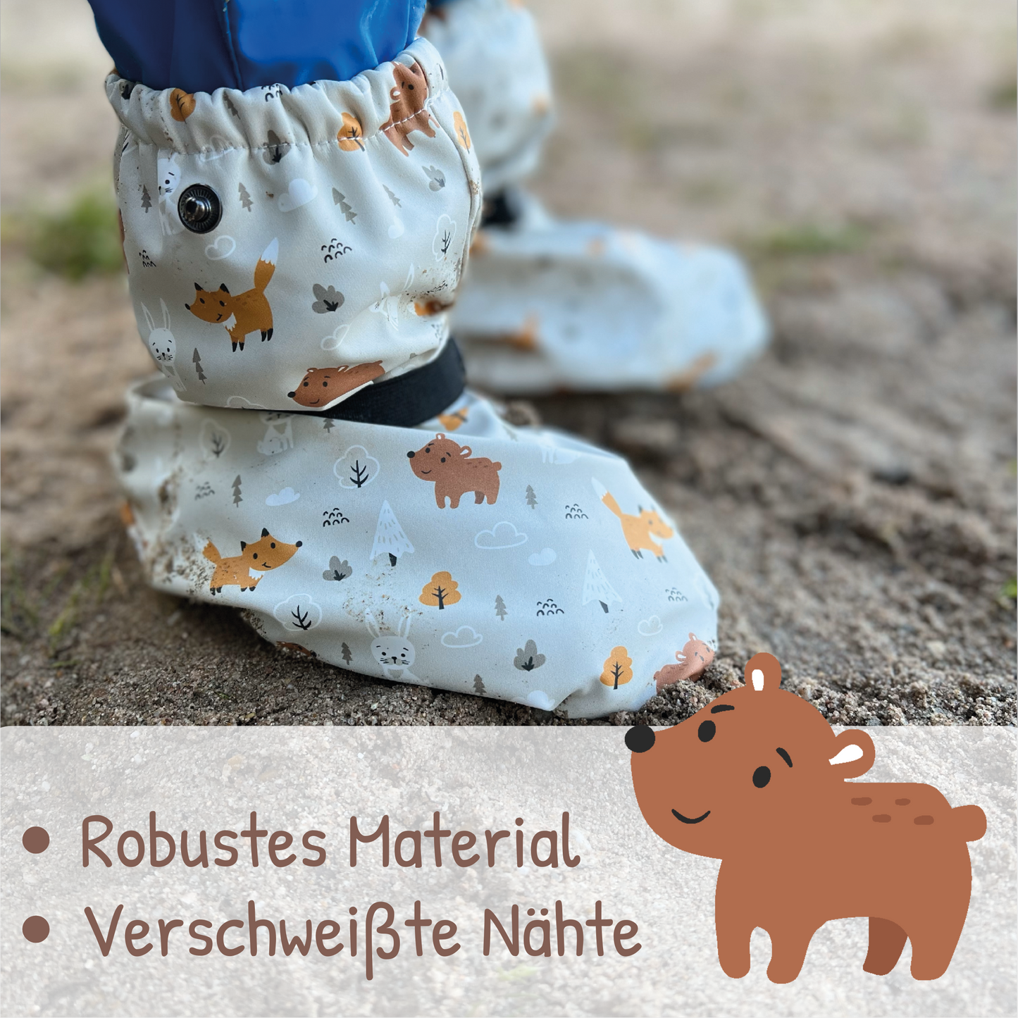 Heckbo | Füßlinge mit Vlies-Futter - Waldtiere