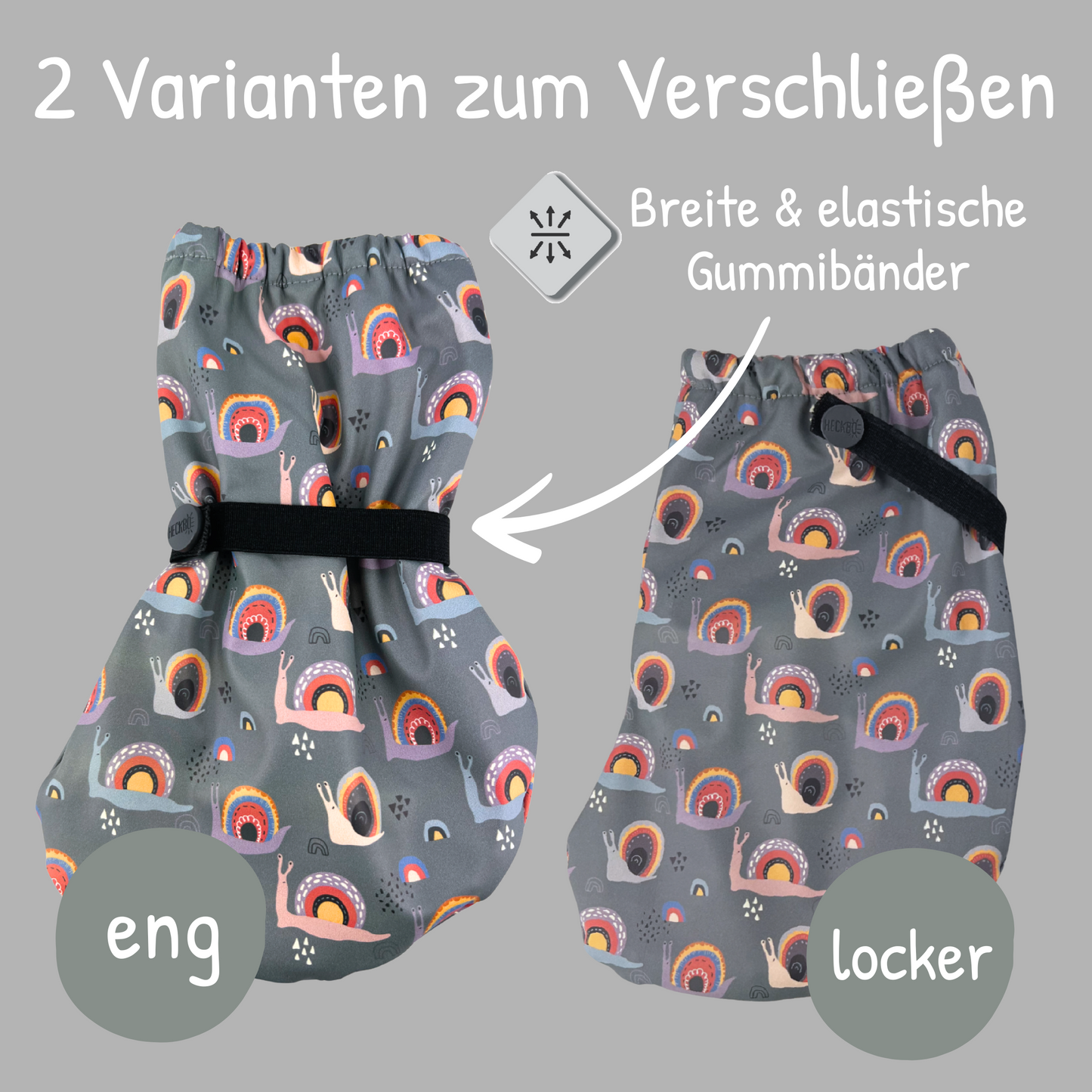 Heckbo | Füßlinge mit Vlies-Futter - Schnecke
