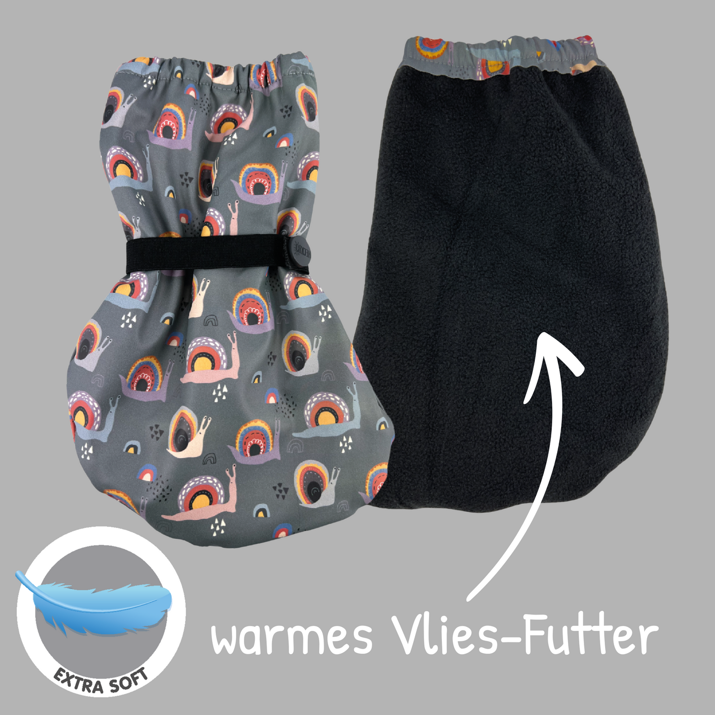Heckbo | Füßlinge mit Vlies-Futter - Schnecke