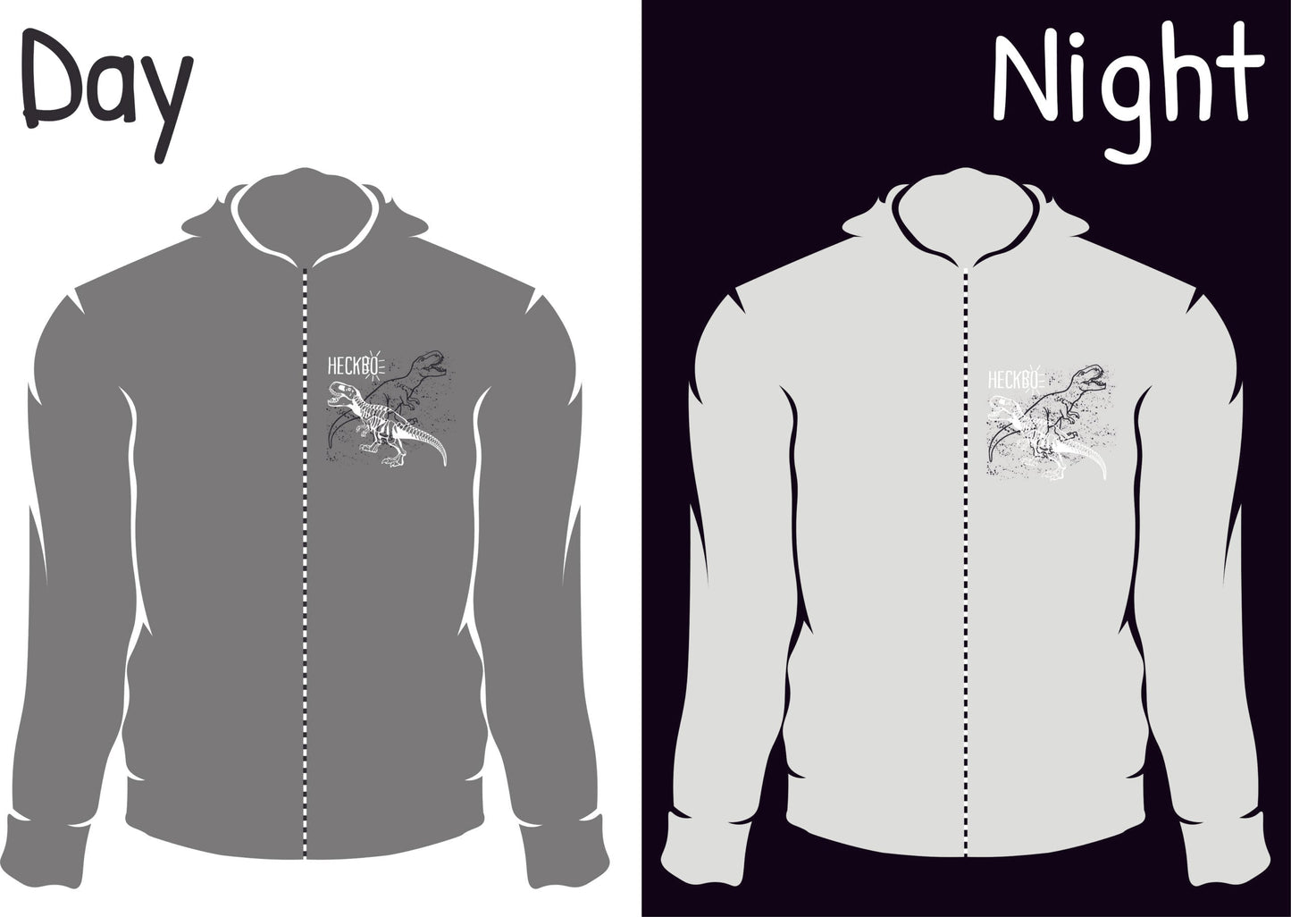 Heckbo | Kinder Reflektor-Regenjacke - Dino