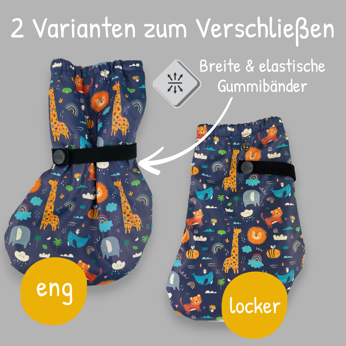 Heckbo | Füßlinge ohne Innenfutter - Dschungel