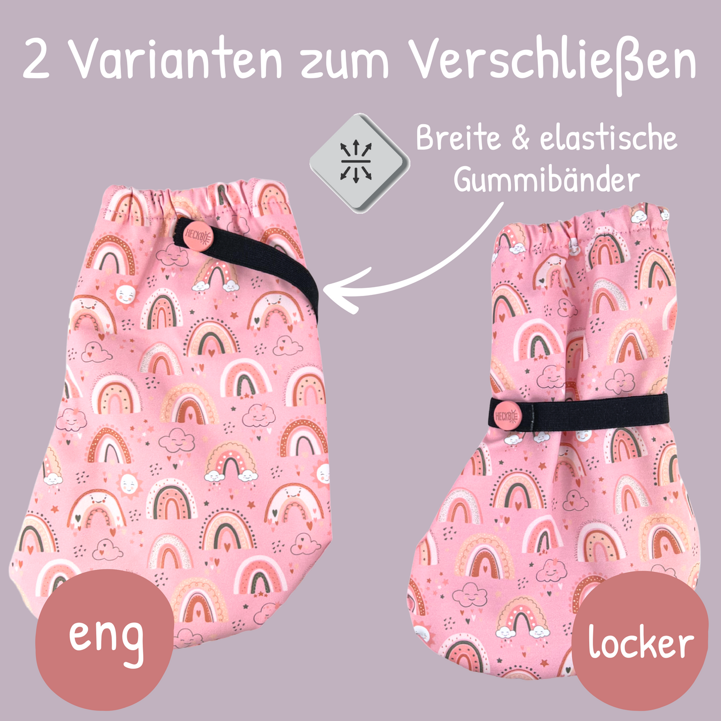 Heckbo | Füßlinge ohne Innen-Futter - Regenbogen