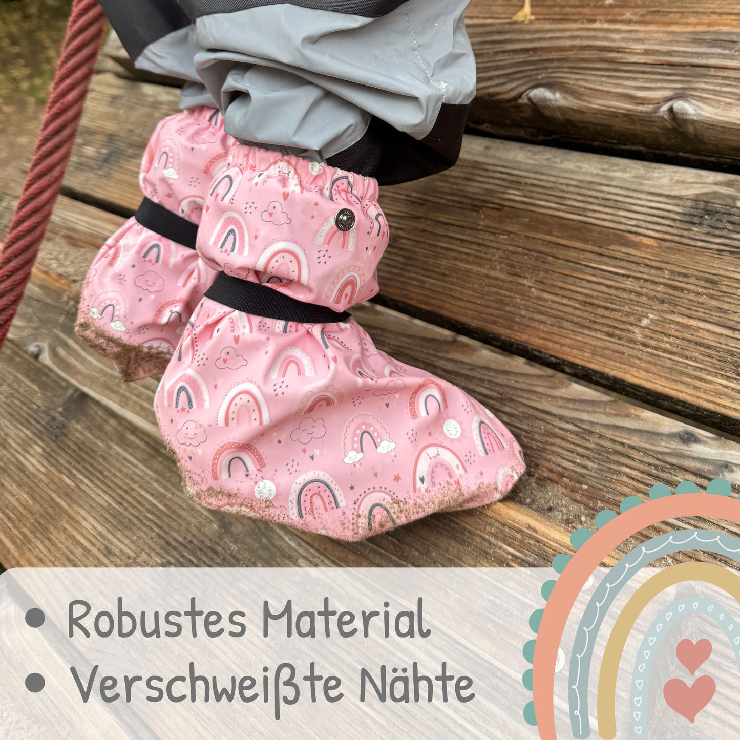 Heckbo | Füßlinge ohne Innen-Futter - Regenbogen