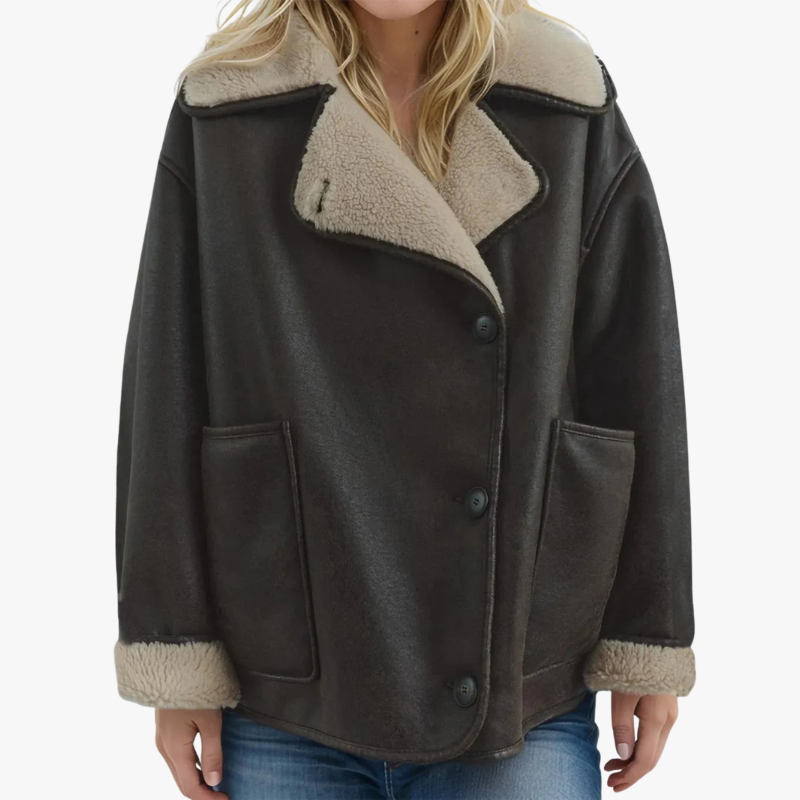 Plüschjacke Park Avenue Damen Schokolade
