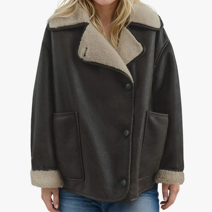 Plüschjacke Park Avenue Damen Schokolade