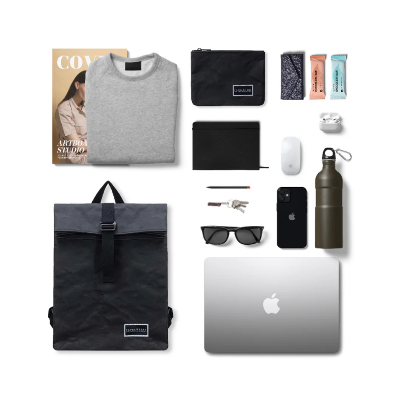 Oak Kraft Paper Backpack Schwarze Edition