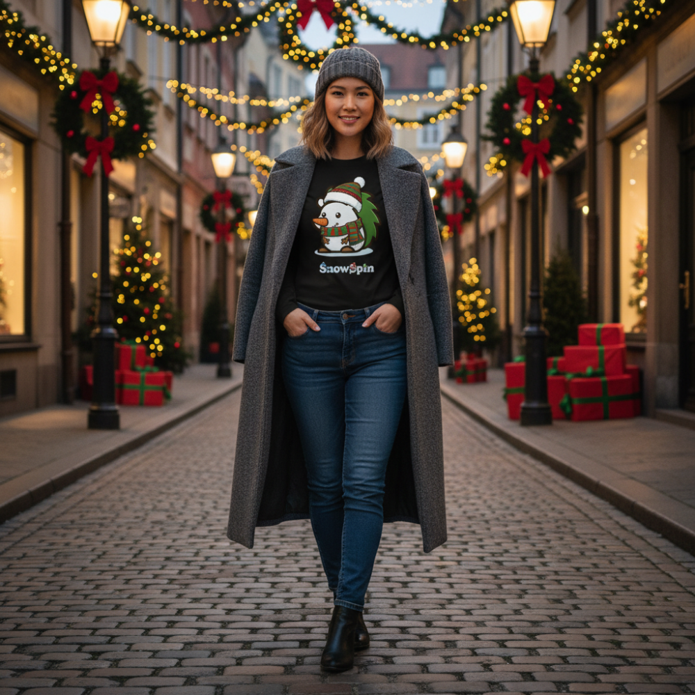 Spin | Unisex Bio-Langarmshirt - Christmas Collection SnowSpin