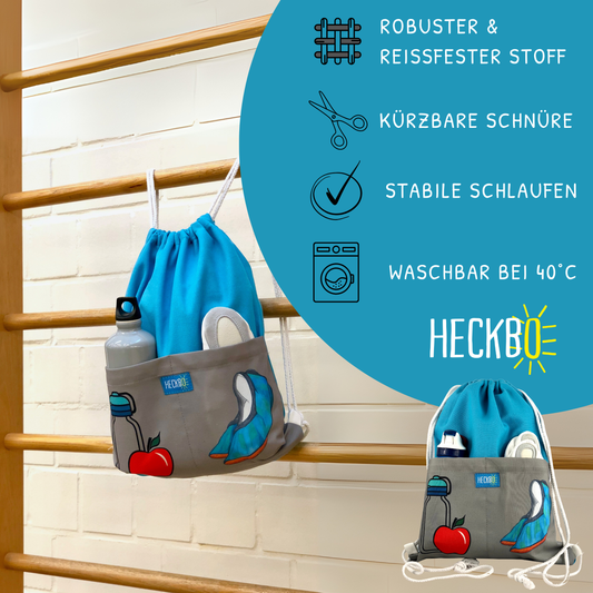 Heckbo | Kinder Turnbeutel - 2 Taschen