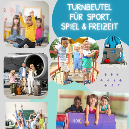 Heckbo | Kinder Turnbeutel - 2 Taschen