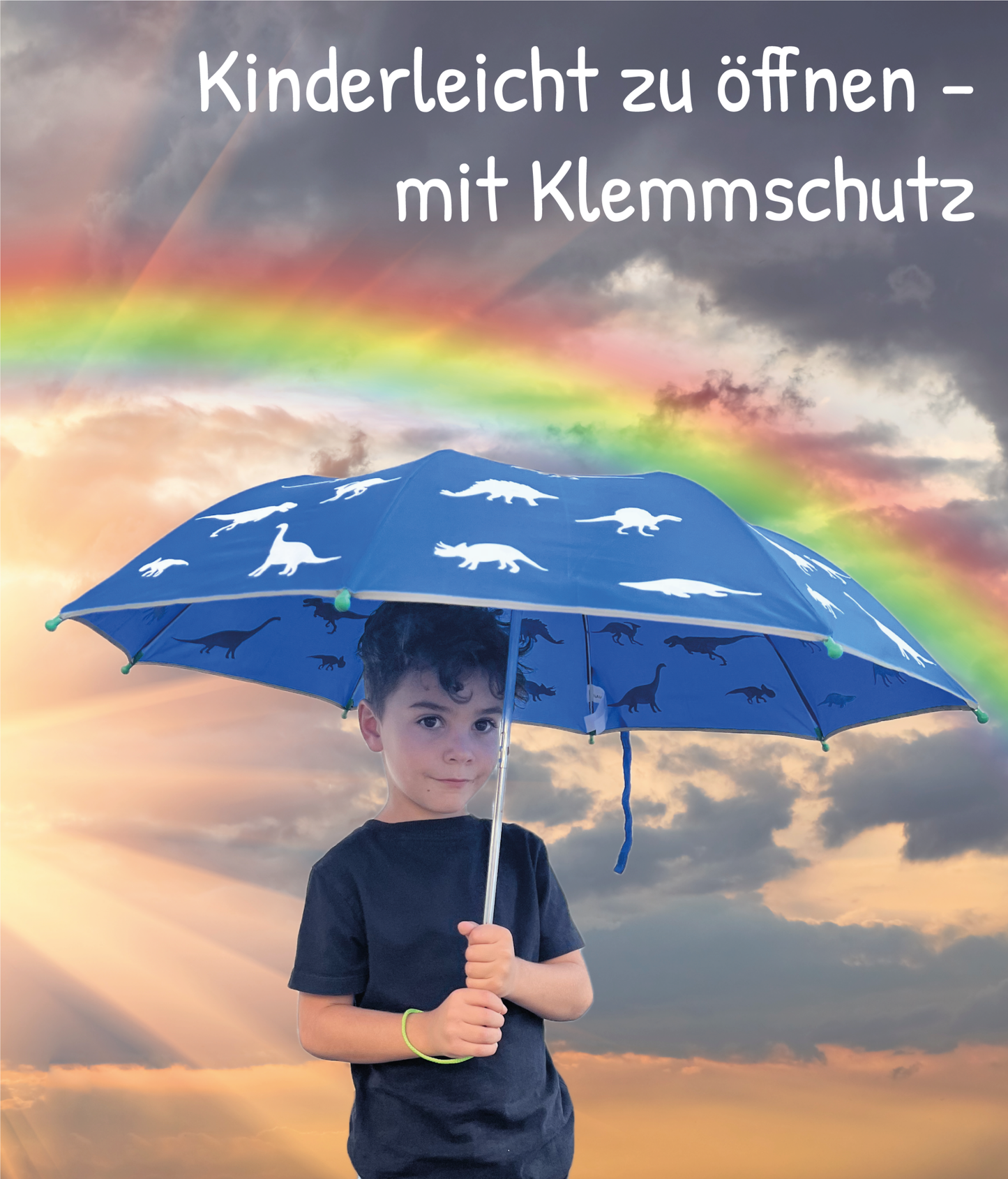 Heckbo | Magic Regenschirm für Kinder - Dino