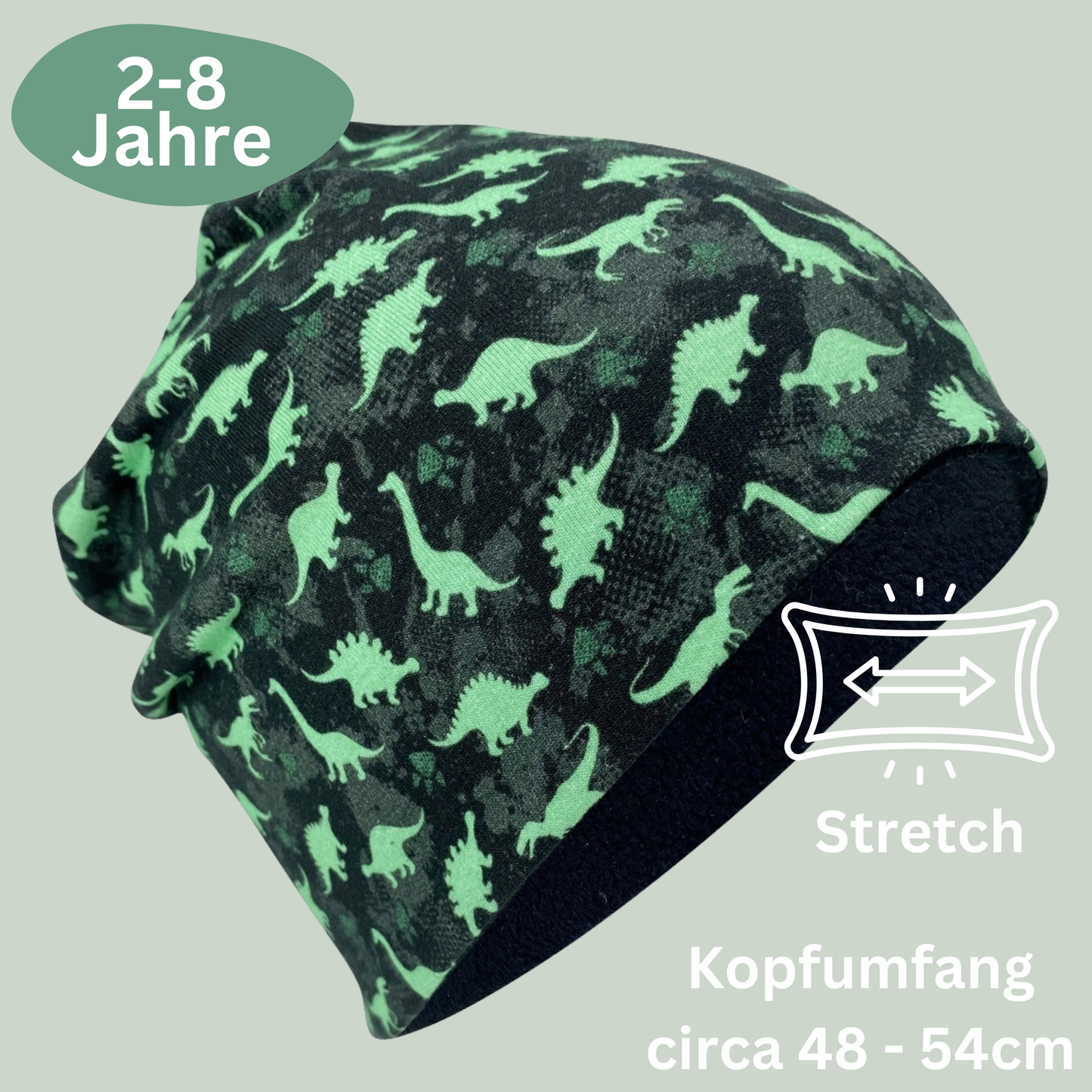 Heckbo | Kinder Beanie Mütze & Loop Set - Dinosaurier