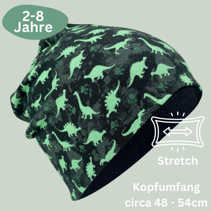 Heckbo | Kinder Beanie Mütze & Loop Set - Dinosaurier