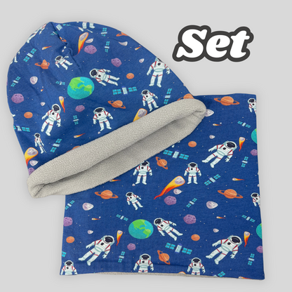 Heckbo | Kinder Beanie & Loop Set - Astronaut