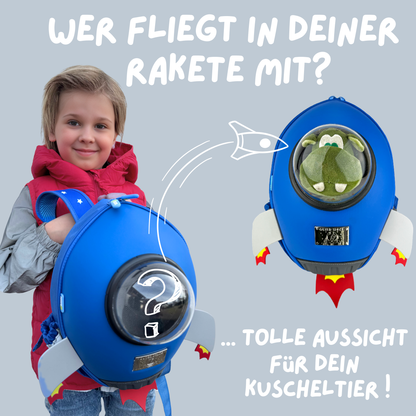 Heckbo | Rucksack mit Sichtfenster - Rakete Astronaut