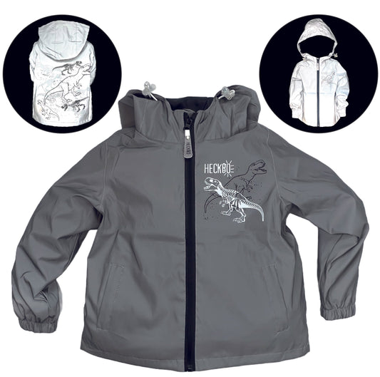 Heckbo | Kinder Reflektor-Regenjacke - Dino