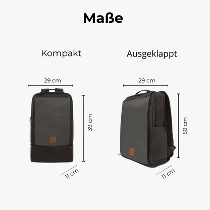 CITYC 2 in 1 Reiserucksack Schwarz