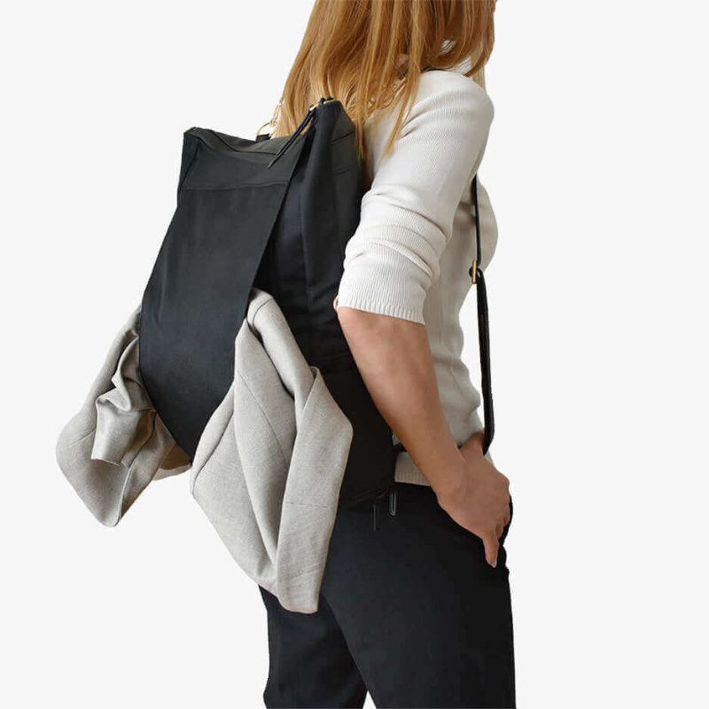 DAKOTA 3 in 1 Rucksack & Umhängetasche Schwarz