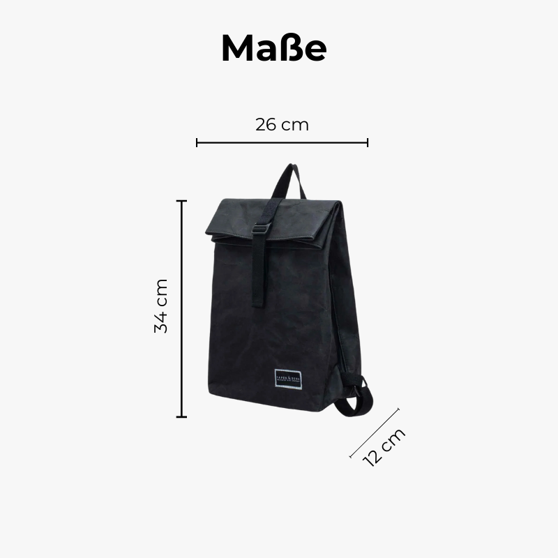 Oak Kraft Paper Backpack Schwarze Edition