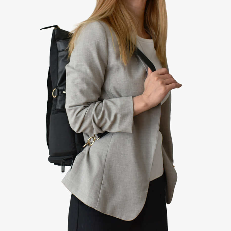 DAKOTA 3 in 1 Rucksack & Umhängetasche Schwarz