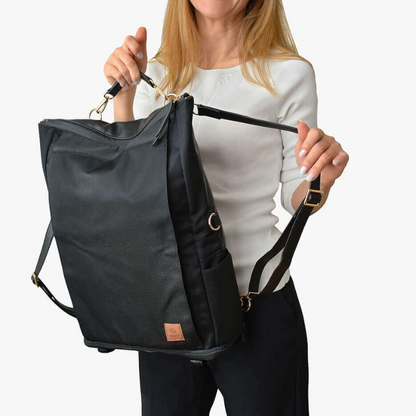 DAKOTA 3 in 1 Rucksack & Umhängetasche Schwarz