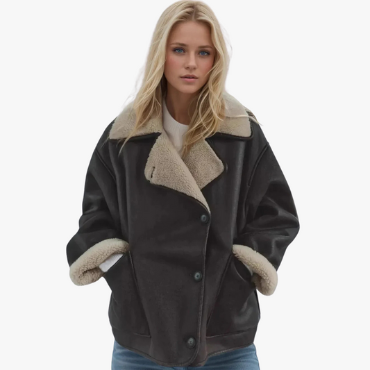 Plüschjacke Park Avenue Damen Schokolade