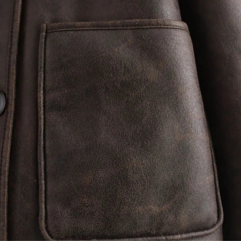 Plüschjacke Park Avenue Damen Schokolade