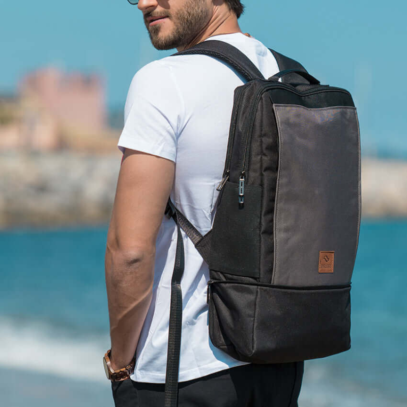 CITYC 2 in 1 Reiserucksack Schwarz